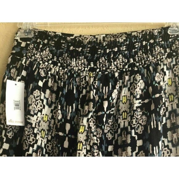 Ella Moss Womens Black 'Tierra' Print Ankle High Waist Pants Size M - Picture 4 of 12